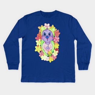 Baby Purple Honey Creeper Kids Long Sleeve T-Shirt